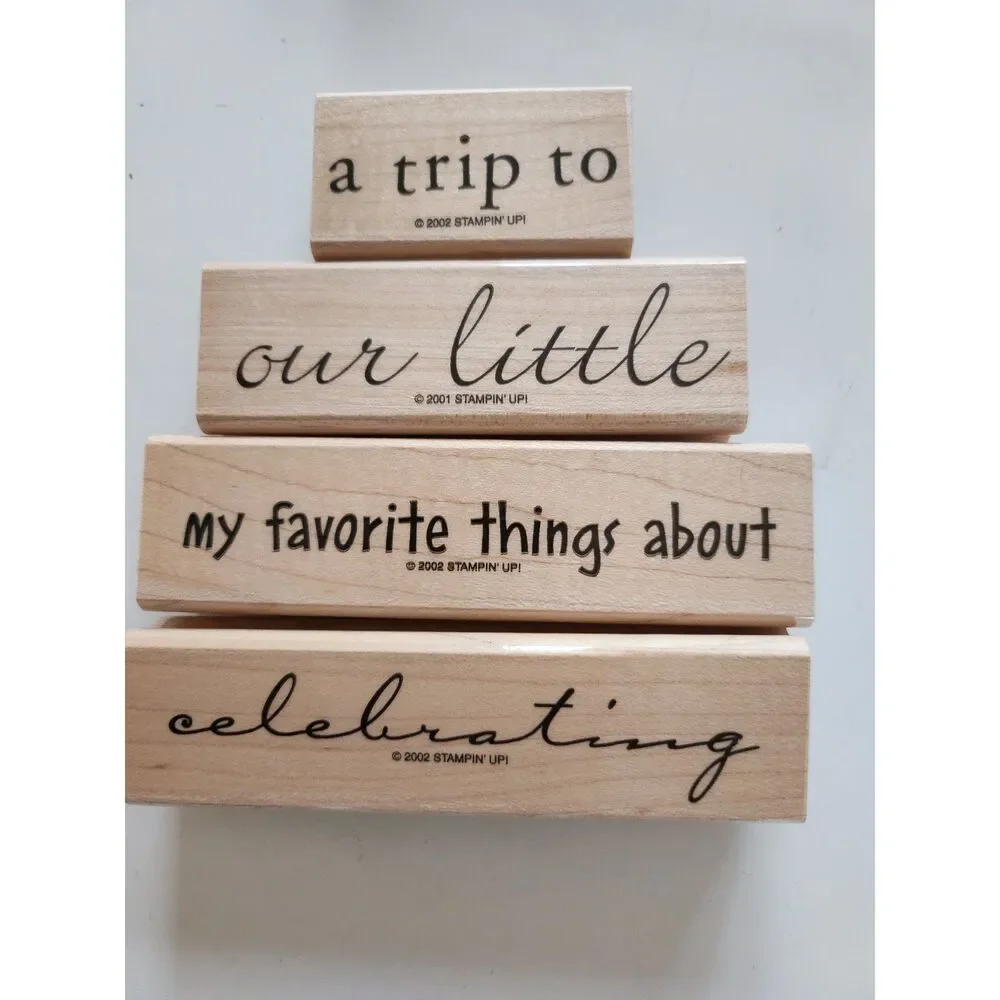 Stampin Up Rubber Stamp Set; Phrase Starters; 2002 B24